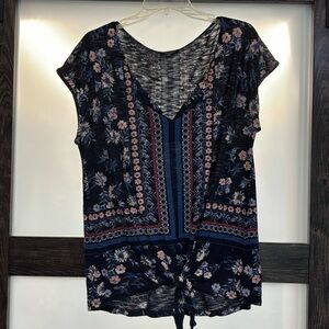 Lucky Brand knit multicolor top L